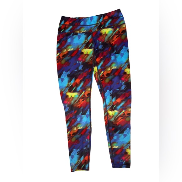 Athleta Colorburst Sonar Yoga/Running Leggings - Picture 3 of 7